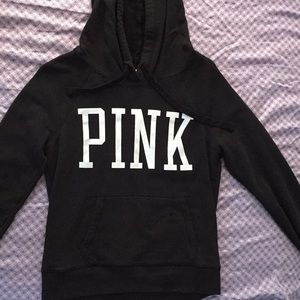 Black vs pink sweatshirt